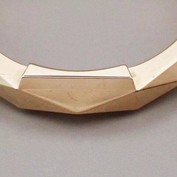 GUCCI Logo Link To Studded Ring Au750 (18K) Size 22 Yellow Gold Italy 25RK868 - Picture 8 of 13